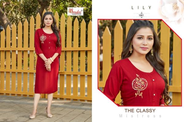 Smylee Lily Designer Rayon Festive Wear Kurti 